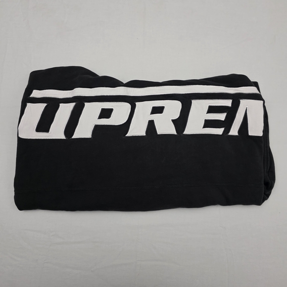 Supreme Wrapped Half Zip Hooded Black Sweater - Picture 6 of 10